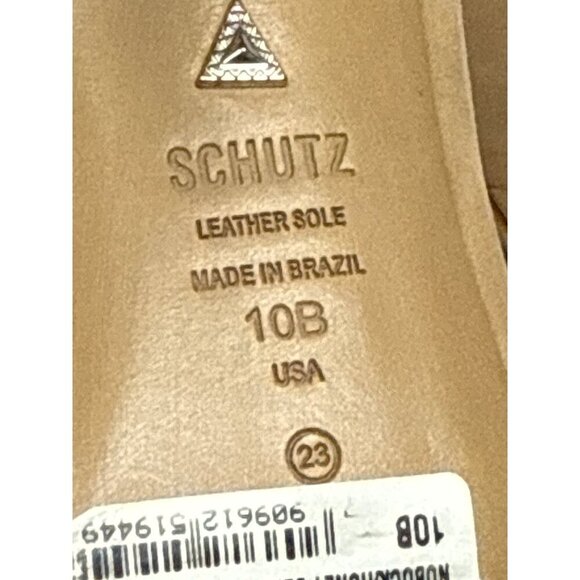 Schutz Lou Women's Suede Pump Tan Stiletto Pointed Toe Size 10 Heels Dress - Picture 9 of 9